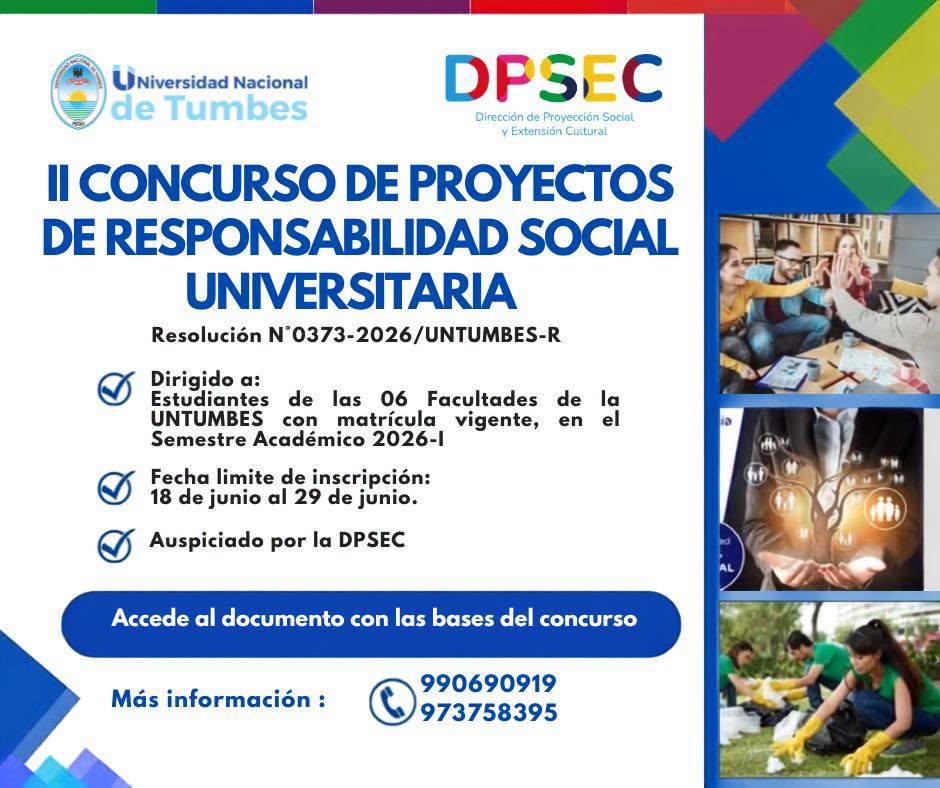 II CONCURSO DE PROYECTOS DE RESPONSABILIDAD SOCIAL UNIVERSITARIA 